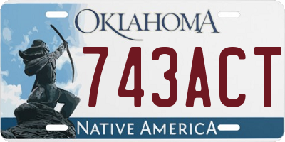OK license plate 743ACT