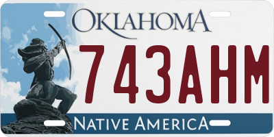 OK license plate 743AHM
