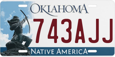 OK license plate 743AJJ