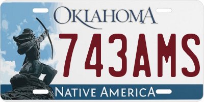OK license plate 743AMS