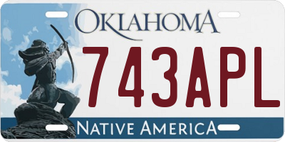 OK license plate 743APL