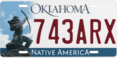 OK license plate 743ARX