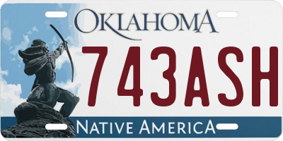 OK license plate 743ASH