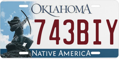 OK license plate 743BIY