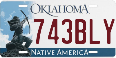 OK license plate 743BLY