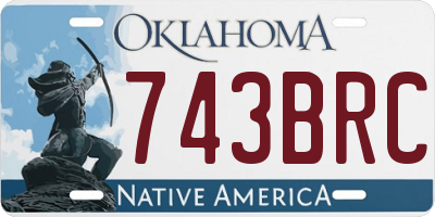 OK license plate 743BRC