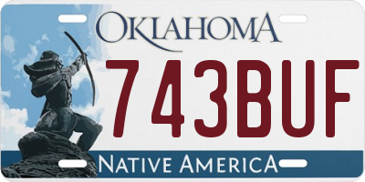 OK license plate 743BUF