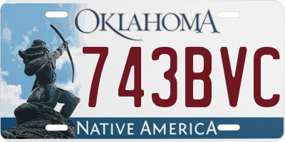 OK license plate 743BVC