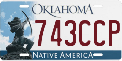 OK license plate 743CCP