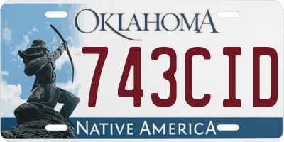 OK license plate 743CID