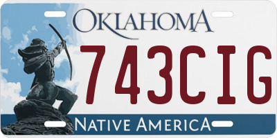 OK license plate 743CIG