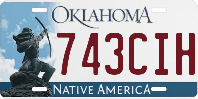 OK license plate 743CIH