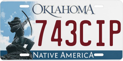 OK license plate 743CIP