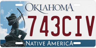 OK license plate 743CIV