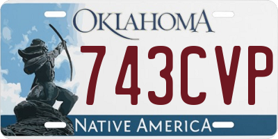 OK license plate 743CVP