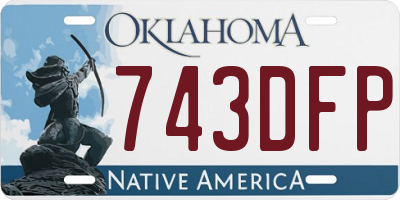 OK license plate 743DFP
