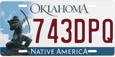 OK license plate 743DPQ