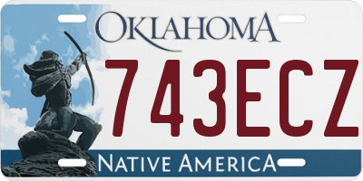 OK license plate 743ECZ