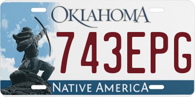 OK license plate 743EPG