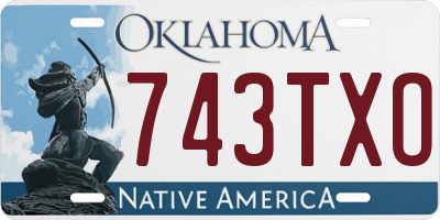 OK license plate 743TXO