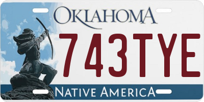 OK license plate 743TYE