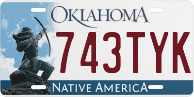 OK license plate 743TYK