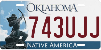 OK license plate 743UJJ
