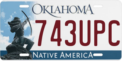 OK license plate 743UPC