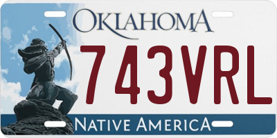 OK license plate 743VRL