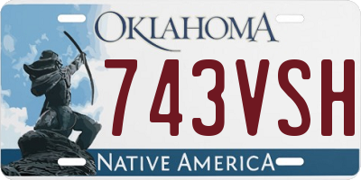 OK license plate 743VSH