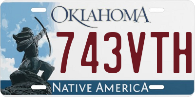 OK license plate 743VTH
