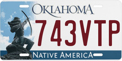 OK license plate 743VTP