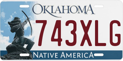 OK license plate 743XLG