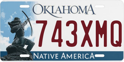 OK license plate 743XMQ