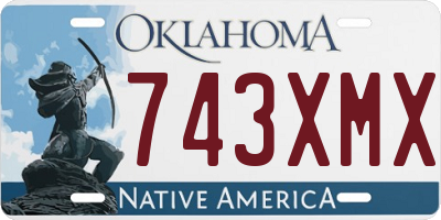 OK license plate 743XMX