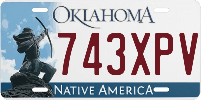 OK license plate 743XPV