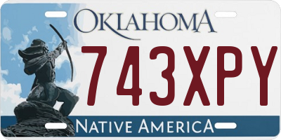OK license plate 743XPY