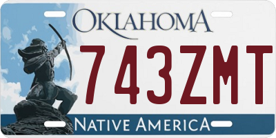 OK license plate 743ZMT