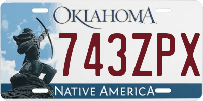 OK license plate 743ZPX