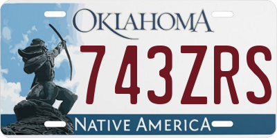OK license plate 743ZRS