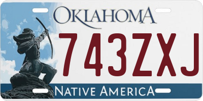 OK license plate 743ZXJ
