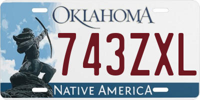OK license plate 743ZXL