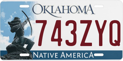 OK license plate 743ZYQ