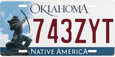 OK license plate 743ZYT