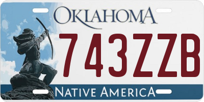 OK license plate 743ZZB