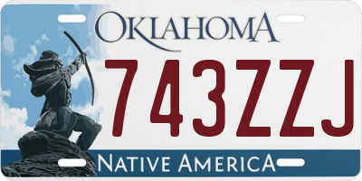 OK license plate 743ZZJ