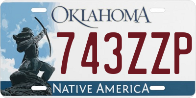 OK license plate 743ZZP