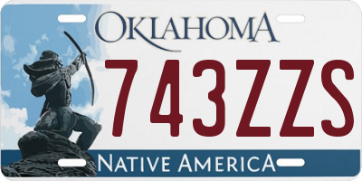 OK license plate 743ZZS