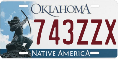 OK license plate 743ZZX