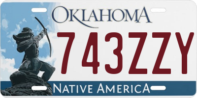 OK license plate 743ZZY